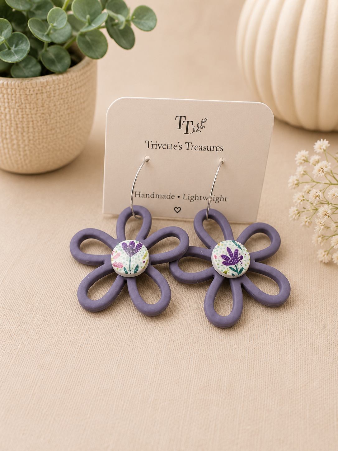 Earrings -open daisies