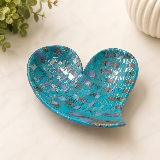 Trinket Dish - blue heart