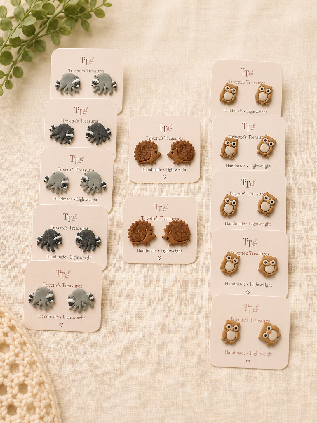 Earrings -animal studs